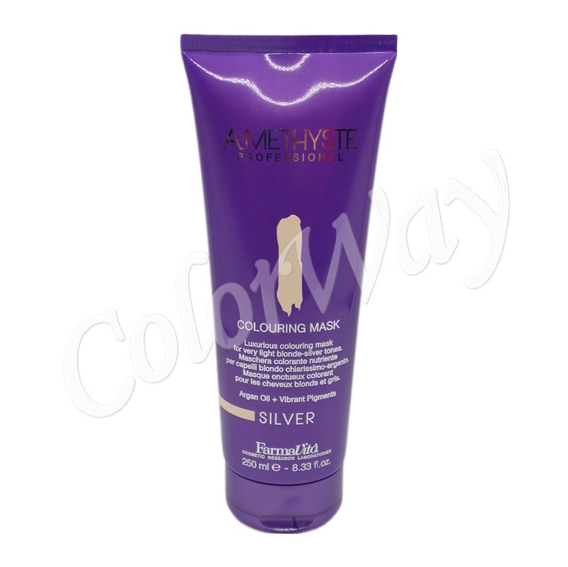 Farmavita AMETHYSTE Colouring Mask Silver Neutralizes yellow color 250ml