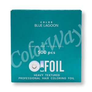 O! Tools Blue Lagoon Grooved Hairdressing Foil in Sheets 500 pcs