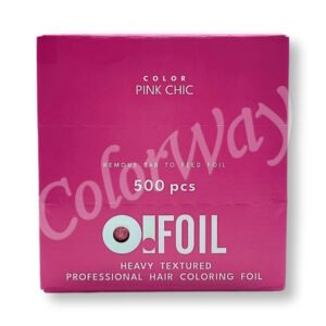 O! Tools Pink Chick Grooved Hairdressing Foil in Sheets 500 pcs
