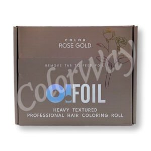 O! Tools Rose Gold Grooved Hairdressing Foil Roll 100 m