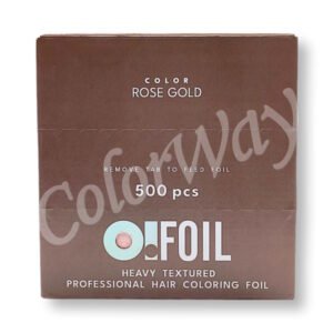 O! Tools Rose Gold Grooved Hairdressing Foil in Sheets 500 pcs