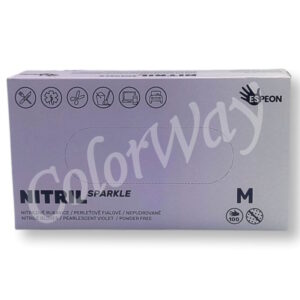 Espeon Sparkle Pearlescent Purple Nitrile Powder-Free Gloves Size M | Box of 100