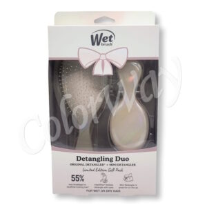 Wet Brush Original Detangler & Mini Hair Brush Duo Set – Pearl Beige